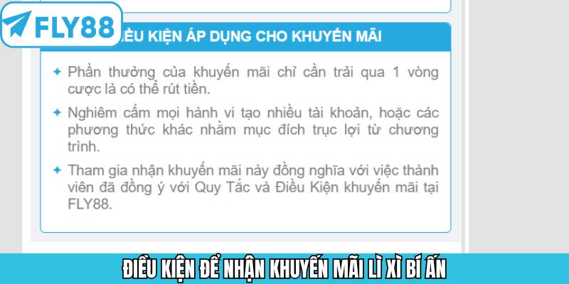 Những điều kiện mà người chơi cần đáp ứng để nhận lì xì bí ẩn