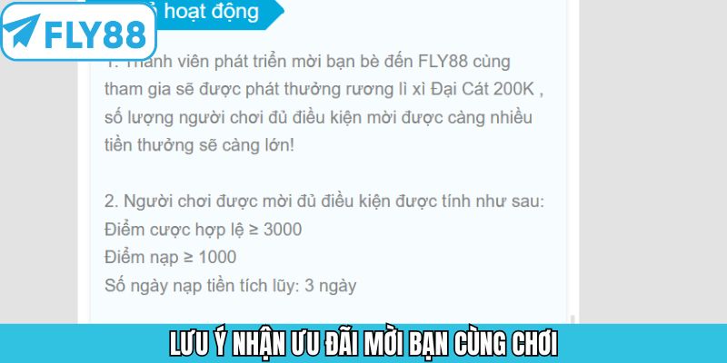 Lưu ý khi nhận thưởng từ hệ thống Fly88