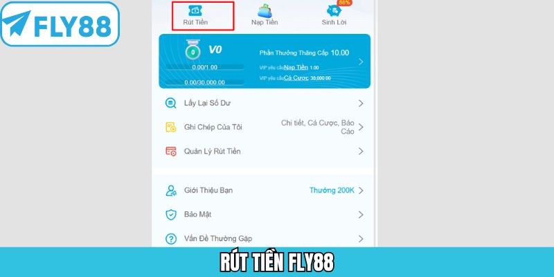 Rút tiền Fly88 – An Toàn, Xử Lý Nhanh Chóng Mỗi Giao Dịch