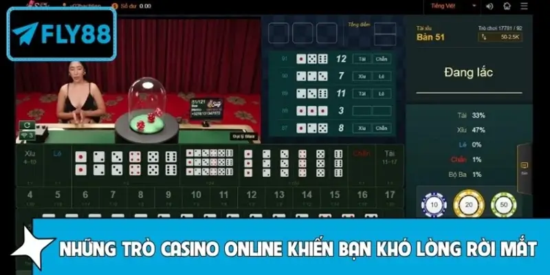 Những trò casino online khiến người chơi khó lòng rời mắt
