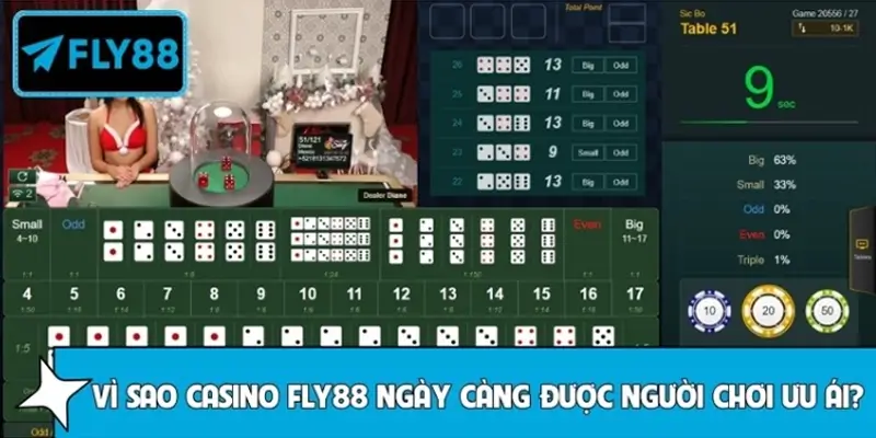 Vì sao sảnh Casino FLY88 ngày càng được người chơi ưu ái?